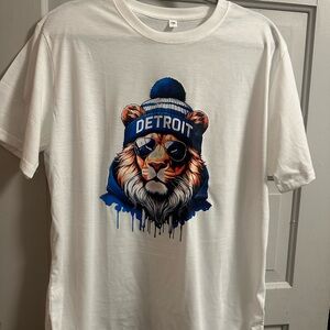 White Graphic T-Shirt Detroit Lions